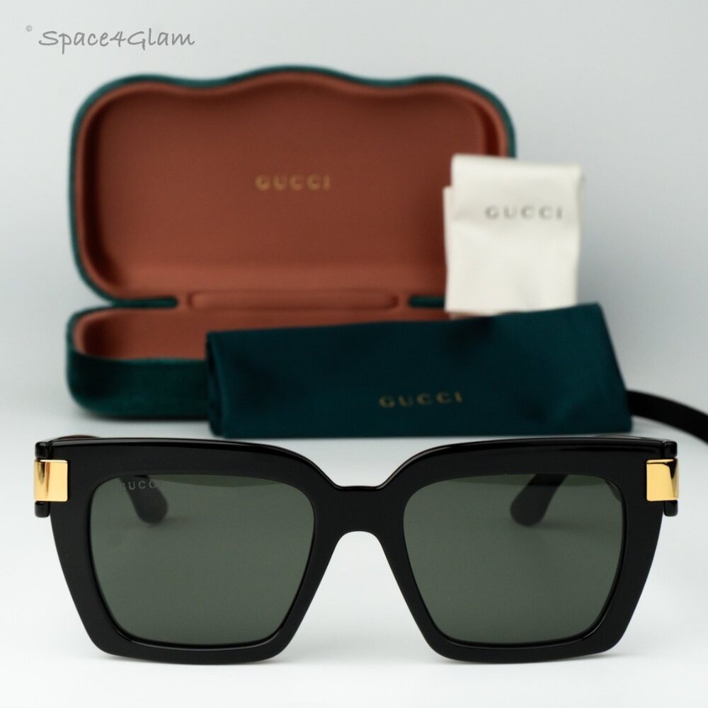 Gucci Men Sunglasses Black Grey Square GG1689S 001 NEW AUTHENTIC